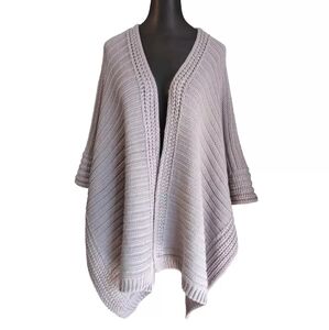Janice Apparel Shrug Pancho Women's One Size Fits Women's Gray Cardigan Sweater